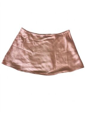 Wild Fable Satin Mini Skirt Bow Details Flowy Coquette Side Zip Pink NWOT Sz XL